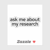 Sticker Demander-moi comment faire mes recherches (Feuille)