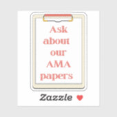 Sticker Demandez-nous nos documents AMA (Feuille)