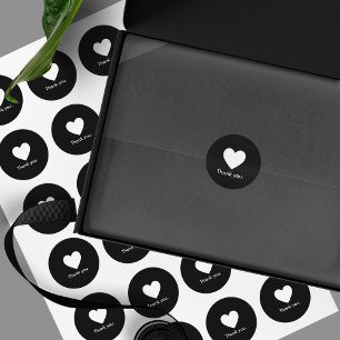 Sticker d'emballage minimaliste de Merci