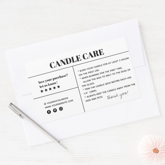 Sticker d'emballage pour Merci d'entretien des bou (Enveloppe)