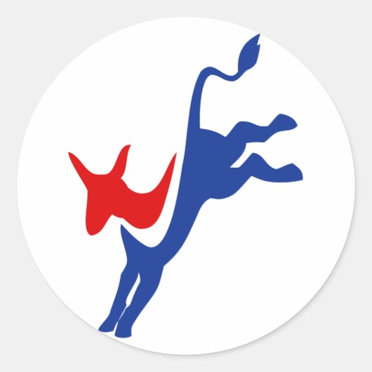 Sticker démocrate Donkey Round (Devant)