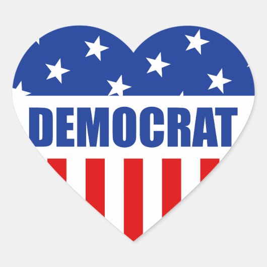 Sticker Democratisch Hart (Voorkant)
