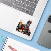 Sticker Démon Hot Rod (Ordinateur portable avec iPhone)