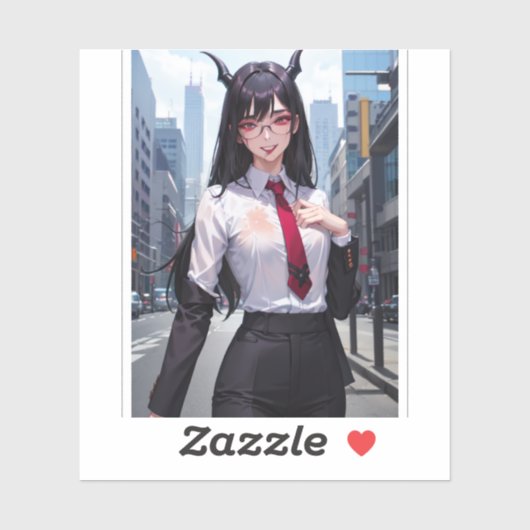 Sticker Démon Sexy, Mature Business Demon (Feuille)