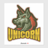 Sticker Demon Unicorn Skateboard (Feuille)