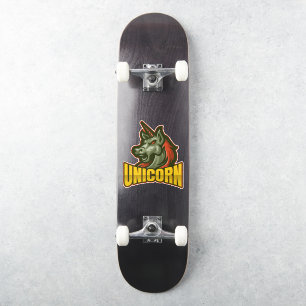 Sticker Demon Unicorn Skateboard