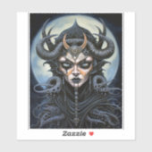 Sticker Demon Woman Queen Dark Imaginaire Art (Feuille)