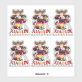 Sticker démonstration de xiaoline | 8"x 8"- transparent br (Feuille)