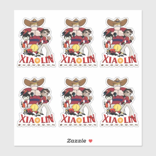 Sticker démonstration de xiaoline | 8"x 8"- transparent br (Feuille)