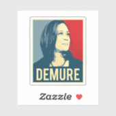 Sticker Demure et Mindful Kamala Harris (Feuille)