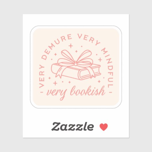 Sticker Demure gracieux bouquetin arc rose esthétique (Feuille)