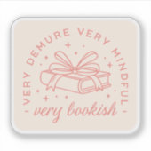 Sticker Demure gracieux bouquetin arc rose esthétique (Devant)