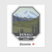 Sticker Denali National Park Road à Denali (Feuille)