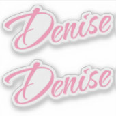 Sticker Denise rose nom x2 (Devant)