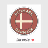 Sticker Denmark Danmark  (Feuille)