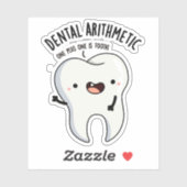 Sticker Dental Arithmétique Funky Douille dentaire (Feuille)