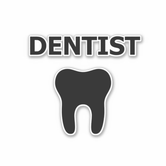 Sticker Dentiste, conception des dents (Devant)