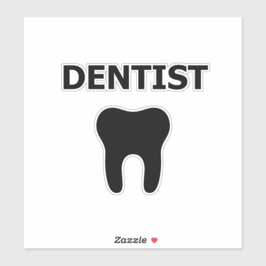 Sticker Dentiste, conception des dents (Feuille)