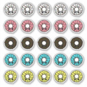 Sticker Dents de chocolat Différents Frostings & Sprinkles (Devant)