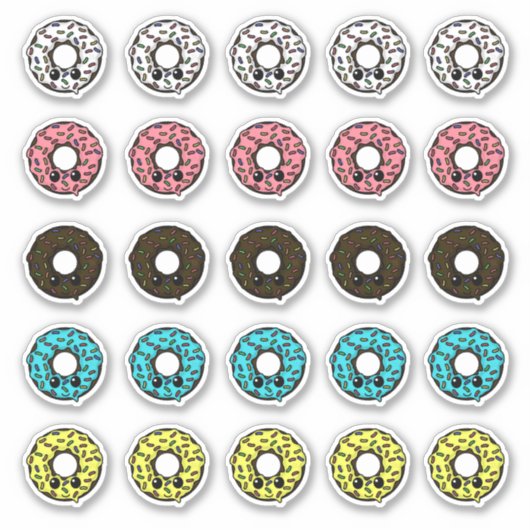 Sticker Dents de chocolat Différents Frostings & Sprinkles (Devant)