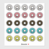 Sticker Dents de chocolat Différents Frostings & Sprinkles (Feuille)