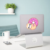 Sticker Dents de donut 1 (Ordinateur portable sur le bureau)