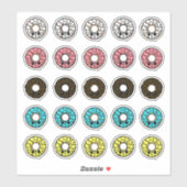 Sticker Dents de vanille et de chocolat avec arrosages de  (Feuille)