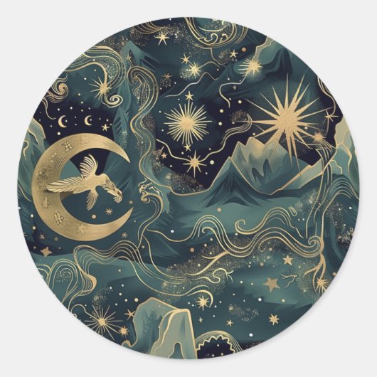 Sticker d'enveloppe astrologique de mythologie gre (Devant)