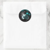Sticker d'enveloppe de masque turquoise bleu Mardi (Sac)