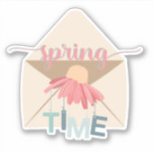 Sticker d'enveloppe florale Printemps (Devant)