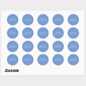 Sticker d'enveloppe Mariage minimal bleu moderne S (Feuille)