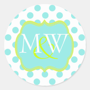Sticker d'enveloppe Mariage Monogramme élégant