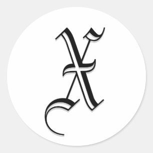 Sticker d'enveloppe Mariage Monogramme "X"