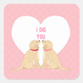 Sticker d'enveloppe pour chien de Valentine I Dig  (Devant)