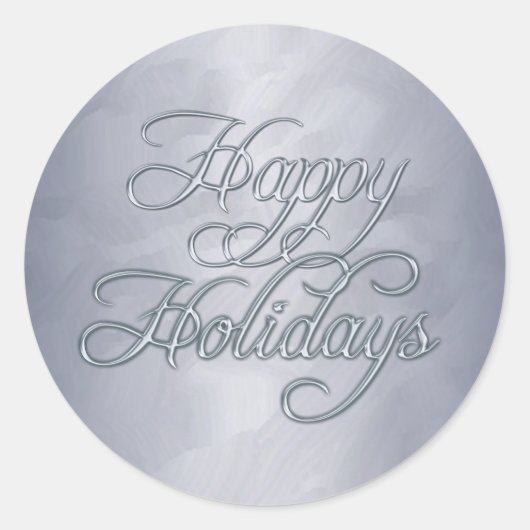Sticker d'enveloppe Silver Foil Happy Holidays (Devant)