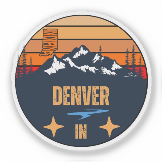 Sticker Denver, Indiana (Devant)