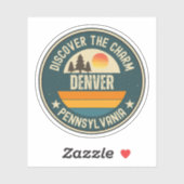 Sticker Denver, Pennsylvanie (Feuille)