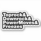 Sticker Déplacements de rupture (Breakdance) (Devant)