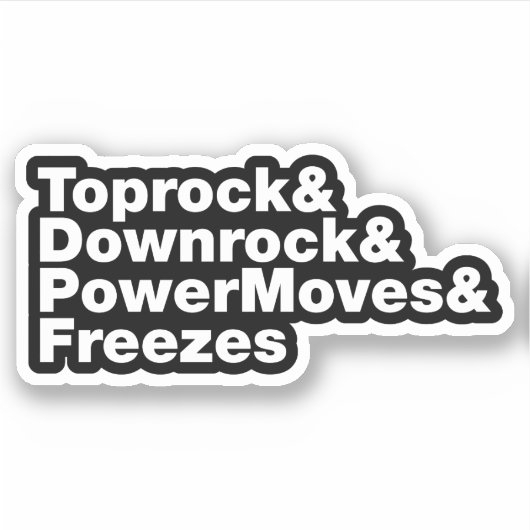 Sticker Déplacements de rupture (Breakdance) (Devant)