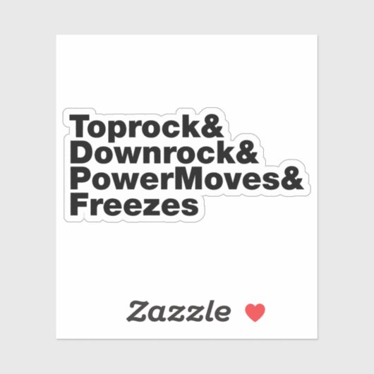 Sticker Déplacements de rupture (Breakdance) (Feuille)