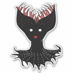 Sticker Déplaisant Demon Girl Dark Gothic Caractère Avec D