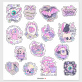 Sticker Déplaisant Kawaii Pastel Goth Witchery (Feuille)