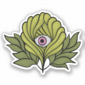 Sticker Déplaisant mignon Plante Printemps vert Imaginaire (Recto)
