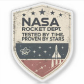 Sticker Dept de fusées de la NASA testé par le temps prouv (Devant)