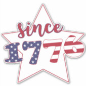 Sticker Depuis 1776 - Typographie du drapeau américain (Devant)