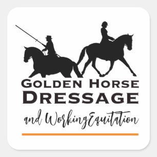 Sticker d'équitation de Cheval d'or et d'équitatio