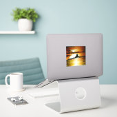 Sticker Dernier appel (Ordinateur portable sur le bureau)