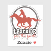 Sticker Dernier Roulé Rouge Pour La Mariée (Feuille)