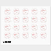 Sticker Dernier toast Pink Bachelorette de plage (Feuille)