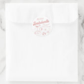 Sticker Dernier toast Pink Bachelorette de plage (Sac)